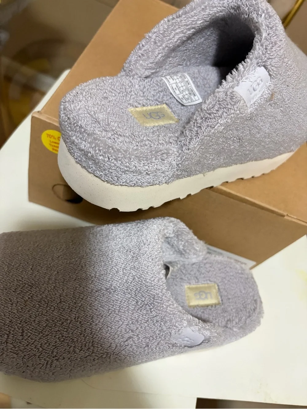 UGG Grey Cozy Slip-On Shoes